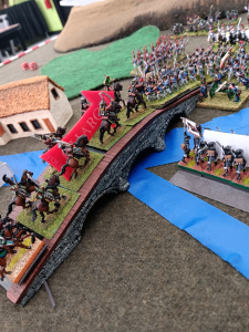 (4) T3: The Russian cavalry charge across the bridge. Oh, brave souls.